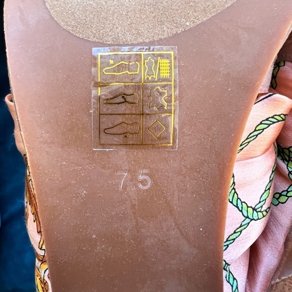 Jeffrey Campbell Cyrus Scarf Bow pink Mules Stacked chunky heel size 7.5 nwt - Picture 4 of 11